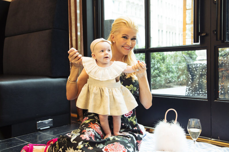 Missy Peck with Daughter Eloise at Forty Five Ten Dallas | Jojomommy.com